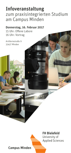 Infoveranstaltung - Fachhochschule Bielefeld