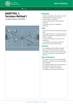 HAUPTTEIL 1: Torschuss-Wettlauf I