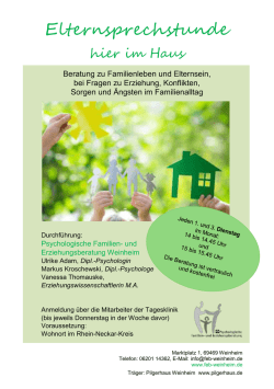 Infoflyer zur Elternsprechstunde als pdf.