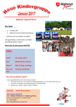 Du bist &hellip; Infos - Malteser F&ouml;hren