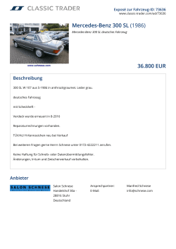 Mercedes-Benz 300 SL (1986) 36.800 EUR