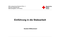 Einführung in die Stabsarbeit - DRK