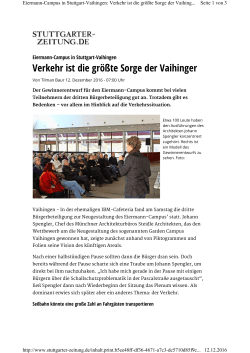 Presseartikel Stuttgarter Zeitung