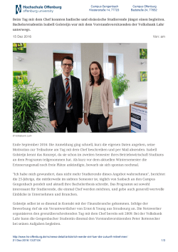 Ich werde viel f&uuml;r die Zukunft mitnehmen