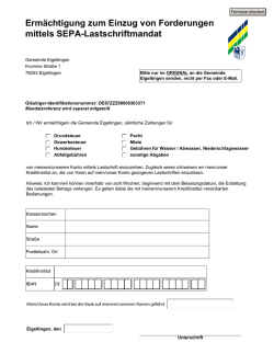 Einzugsermächtigung / SEPA-Lastschrift
