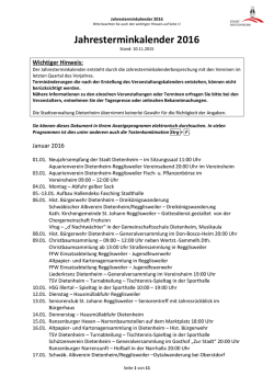 Jahresterminkalender 2016