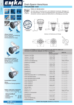 Dreh-Spann-Verschluss Programm 1000