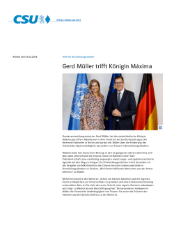 Gerd Müller trifft Königin Máxima