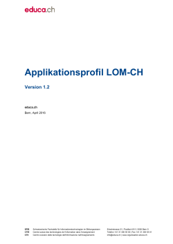 Applikationsprofil LOM-CH