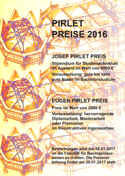 PIRLET PREISE 2016