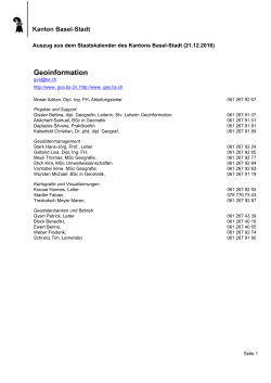 Geoinformation - Staatskalender