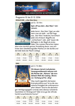 15. bis 21. 12. 2016 - Rex-Kino