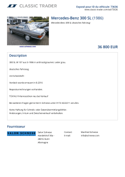 Mercedes-Benz 300 SL (1986) 36 800 EUR