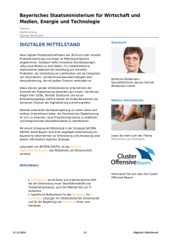 Digitaler Mittelstand - Bayerisches Staatsministerium für Wirtschaft
