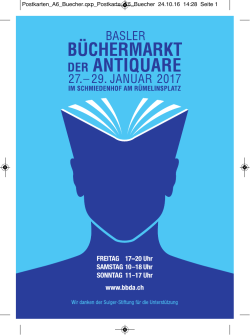 Januar 2017 - Basler B&uuml;chermarkt der Antiquare