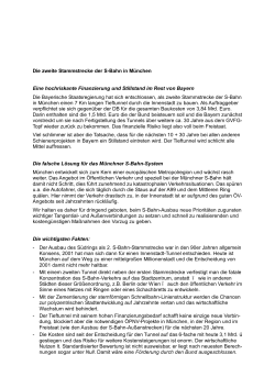 Die zweite Stammstrecke der S-Bahn in M&uuml;nchen Eine hochriskante