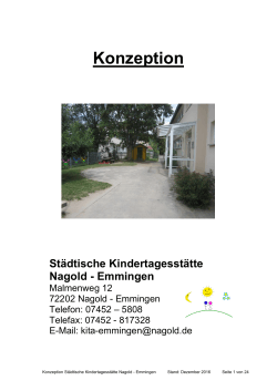 Leistungsbeschreibung Kindertagesstätte Emmingen