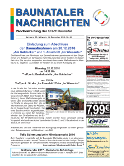Ausgabe Nr. 50 vom 14.12.2016
