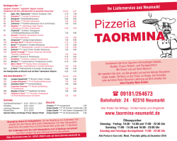 Neu Karte 2017 - Pizzeria Taormina Neumarkt
