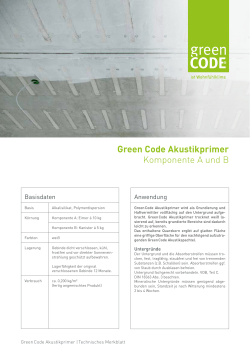 Green Code Akustikprimer