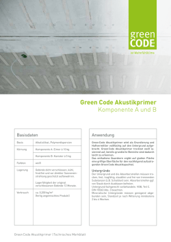 Green Code Akustikprimer