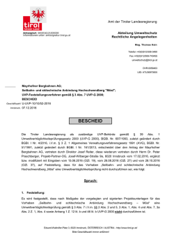 Standard-Dokumentvorlage für die Tiroler Landesregierung