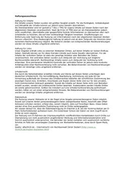 Haftungsausschluss Internet