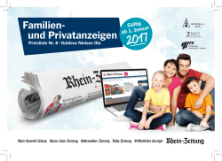 Privatkunden Tarif 2017 - Rhein