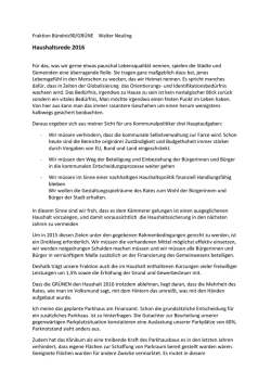 Haushaltsrede 2016