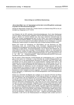 Drucksachen allgemein - Nieders&auml;chsischer Landtag