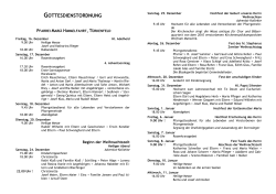 gottesdienstordnung - pfarrgemeinde