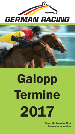 Galopp Termine - German Racing