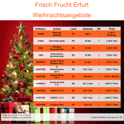 Frisch Frucht Erfurt Weihnachtsangebote