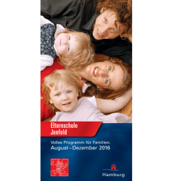 Programm der Elternschule Jenfeld August bis