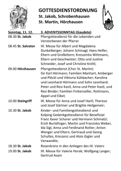 Kirchenanzeiger vom 11.12.2016 bis 18.12.2016