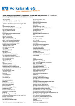Diese Unternehmen benachrichtigen wir f&uuml;r Sie