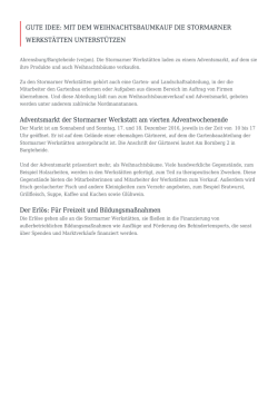 Gute Idee: Mit dem Weihnachtsbaumkauf die