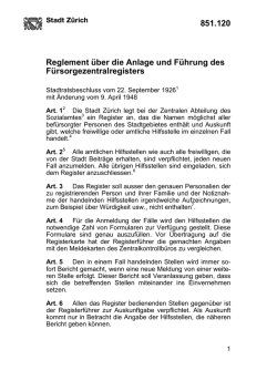 851.120 Reglement über die Anlage und Führung des