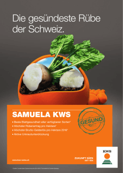 Sortenflyer 2017 - KWS Suisse SA