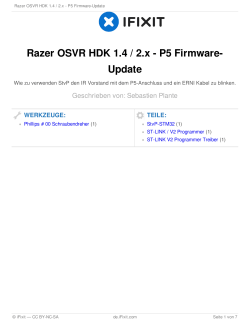 Razer OSVR HDK 1.4 / 2.x - P5 Firmware-Update