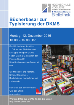 Bücherbasar zur Typisierung der DKMS