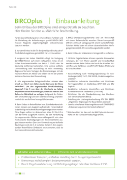 BIRCOplus | Einbauanleitung