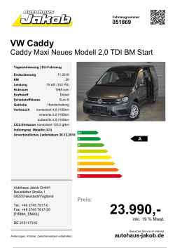 VW Caddy - Autohaus Jakob GmbH