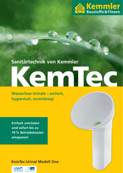 KemTec Urinal ONE Produktflyer