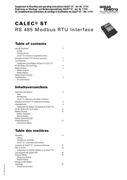 calec&reg; st - Aquametro
