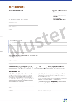 inbetriebsetzung