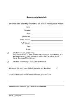 Geschenkmitgliedschaft PDF - Goethe