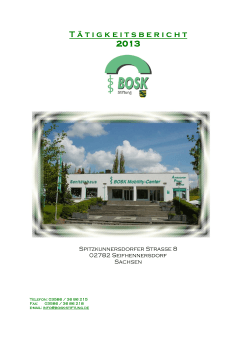 Bericht 2013 - bosk stiftung