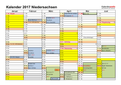 Jahresplan für 2017