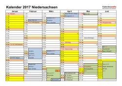 Jahresplan f&uuml;r 2017